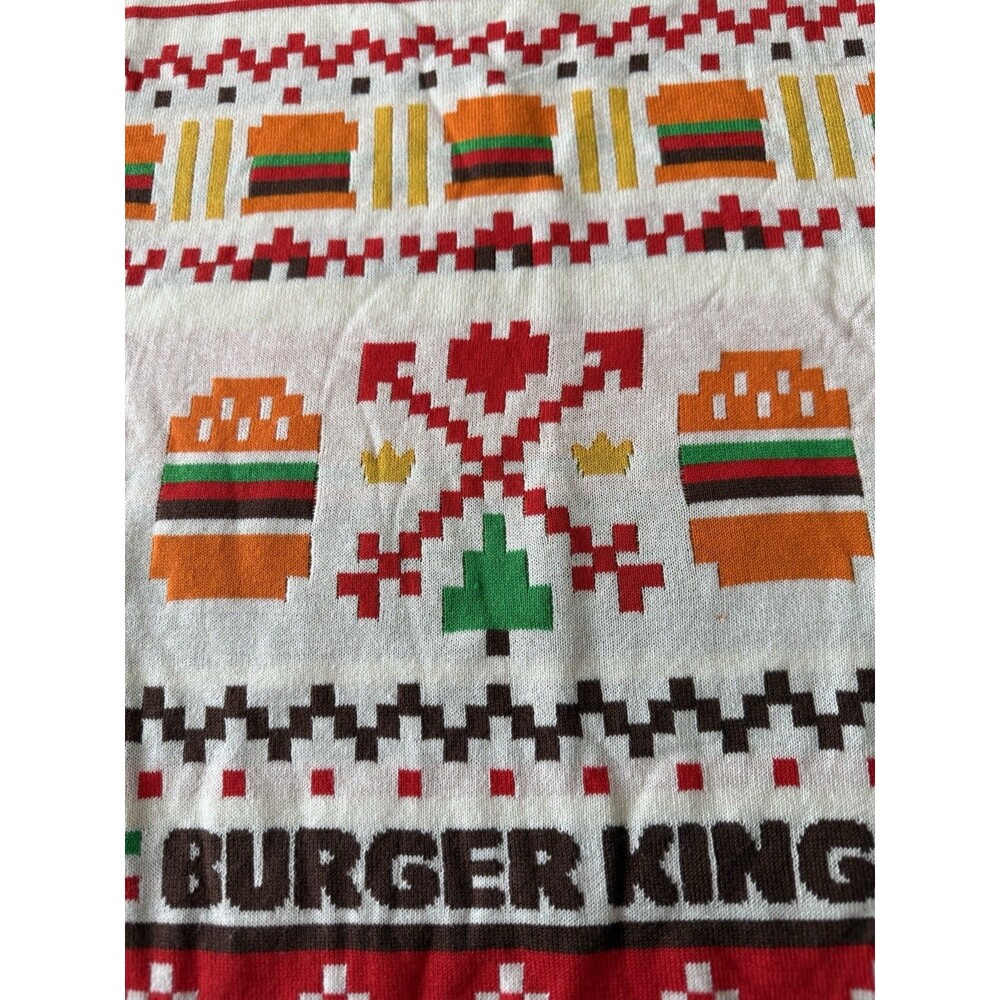 Burger King 2023 Merchandise RARE Ugly Christmas Sweater Size XS - Picture 4 of 6